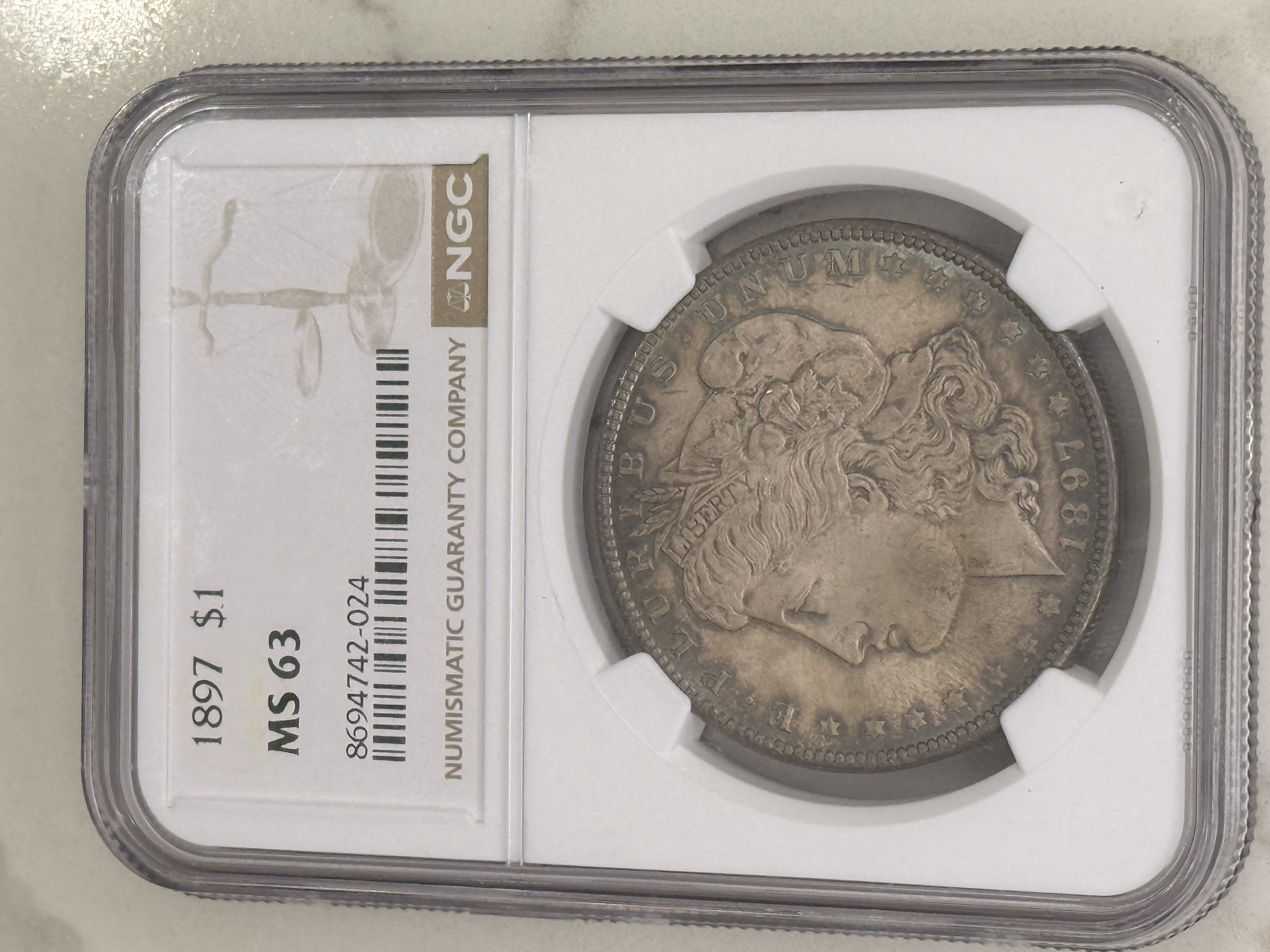 1897 Morgan Dollar NGC MS63